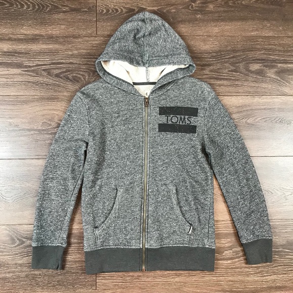 Toms For Target Girl’s Casual Full-Zip Grey Sweatshirt Hoodie Size Medium - Picture 1 of 4